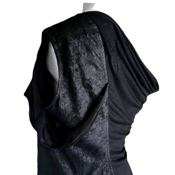 RICK OWENS Vintage 2012 One-Shoulder Strapless Top Silk & Lamb Leather - Picture 10 of 14